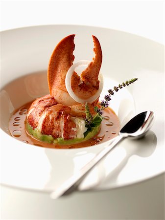 simsearch:825-07649309,k - Lobster tail in sauce Stock Photo - Rights-Managed, Code: 825-06817723