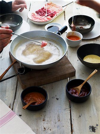 fondue (mets) - Korean Fondue Photographie de stock - Rights-Managed, Code: 825-06817999