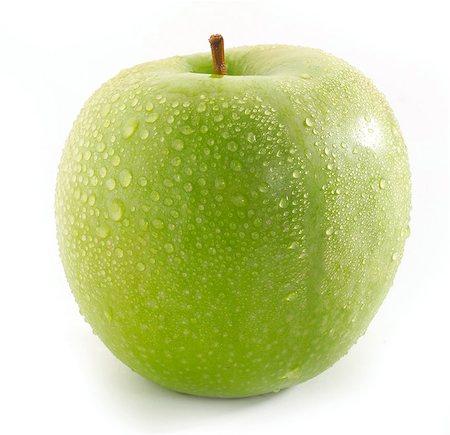 simsearch:825-07078163,k - Cut-out green apple with droplets Foto de stock - Con derechos protegidos, Código: 825-07076503