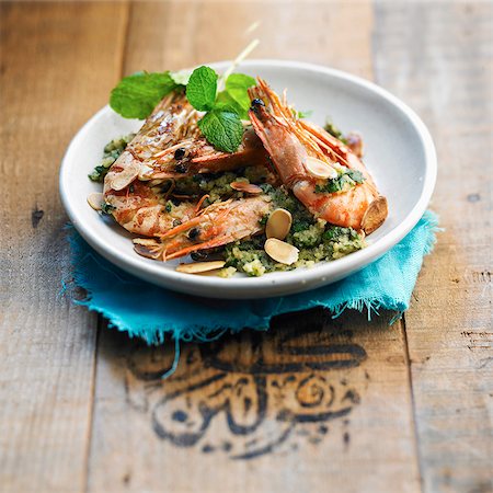 simsearch:652-03799943,k - Gambas,mint and almond Tajine Stock Photo - Rights-Managed, Code: 825-07076977