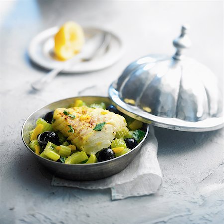 east africa - Cod,confit citrus and celery Tajine Photographie de stock - Rights-Managed, Code: 825-07076972