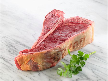 steak ingredients - Raw T-bone steak Stock Photo - Rights-Managed, Code: 825-07077049