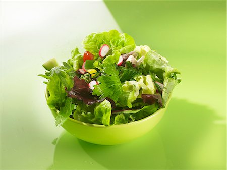 Mixed lettuce salad Stock Photo - Rights-Managed, Code: 825-07077526
