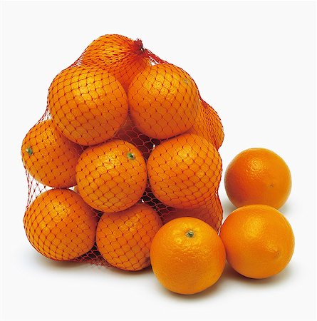 seafood silhouette - String bag of oranges Stock Photo - Rights-Managed, Code: 825-07078213