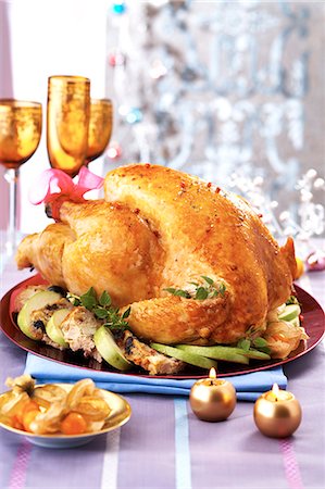 simsearch:652-03800454,k - Roast turkey with stuffing Photographie de stock - Rights-Managed, Code: 825-07522078