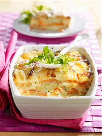 simsearch:825-07522840,k - Salmon Tartiflette Stock Photo - Rights-Managed, Code: 825-07522371