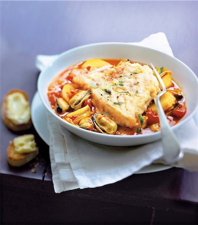 Salt- cod Bouillabaisse Photographie de stock - Rights-Managed, Code: 825-07522391