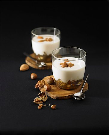 simsearch:825-07652734,k - Yoghurts with dried fruit and maple syrup Stock Photo - Rights-Managed, Code: 825-07522581