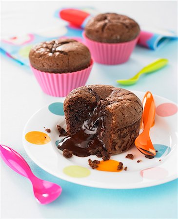 simsearch:825-07523078,k - Chocolate fondant Foto de stock - Con derechos protegidos, Código: 825-07522763