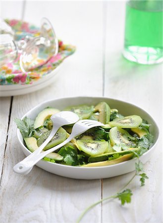 Avocado and kiwi salad Stock Photo - Rights-Managed, Code: 825-07523088