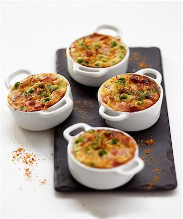 simsearch:825-06045758,k - Individual pea and ham flans Stock Photo - Rights-Managed, Code: 825-07652847