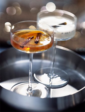 rum - Coconut punch and whisky with orange Stock Photo - Rights-Managed, Code: 825-02304179