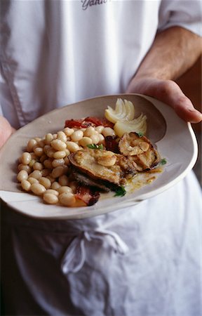 finger foods presentation - Italian-style white haricot bean salad Stock Photo - Rights-Managed, Code: 825-02304209