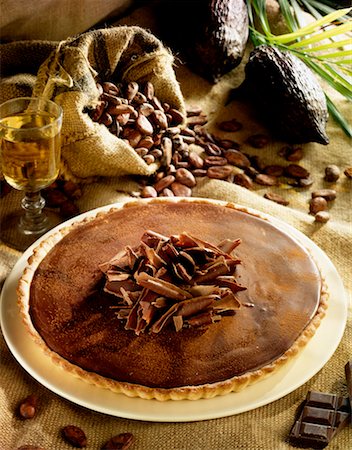 Chocolate tart Stock Photo - Rights-Managed, Code: 825-02304300