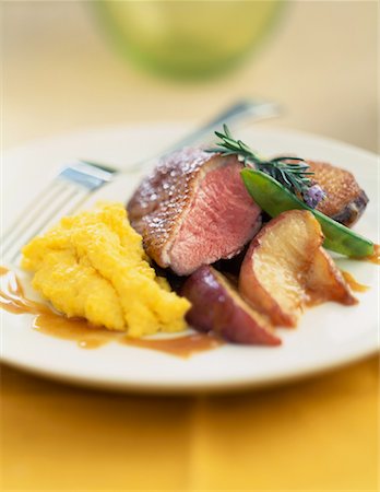simsearch:825-02304591,k - duck breast with mashed potatoes and apples Stock Photo - Rights-Managed, Code: 825-02304555