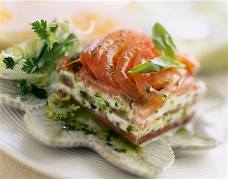 Salmon and Fromage frais terrine Stock Photo - Rights-Managed, Code: 825-02304598