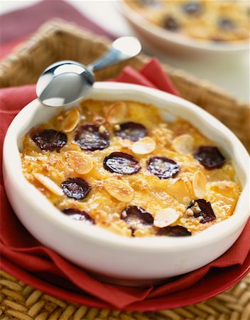 Grape and almond clafoutis batter pudding Stock Photo - Rights-Managed, Code: 825-02304603