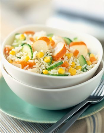 starch - surimi rice salad Stock Photo - Rights-Managed, Code: 825-02304797