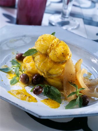 simsearch:825-02307060,k - Monkfish Medaillons with saffron Fotografie stock - Rights-Managed, Codice: 825-02304835