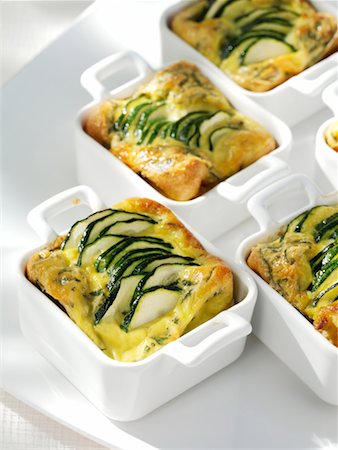 Courgette Clafoutis Stock Photo - Rights-Managed, Code: 825-02304998