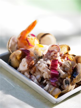 pieuvre - Risotto aux fruits de mer Photographie de stock - Rights-Managed, Code: 825-02305013