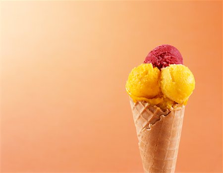 scoops - ice cream cone Stock Photo - Rights-Managed, Code: 825-02305247