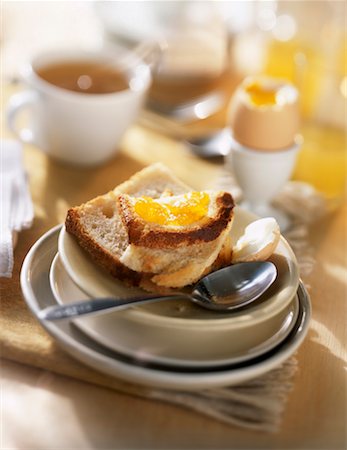 breakfast with boiled egg, toast and coffee Stock Photo - Rights-Managed, Code: 825-02305613