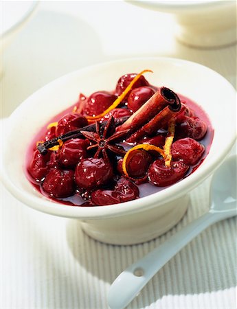 ramekin - spiced cherry soup Stock Photo - Rights-Managed, Code: 825-02306275