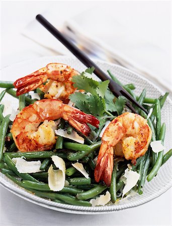 simsearch:825-02305808,k - french bean, parmesan and roast prawn salad Stock Photo - Rights-Managed, Code: 825-02306277