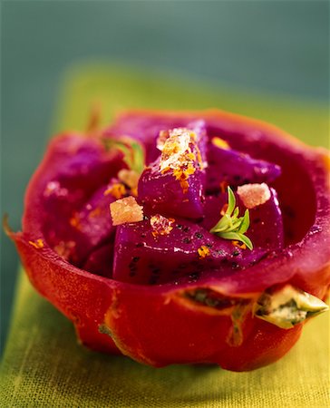 simsearch:652-02221880,k - pitaya with caramel and candied orange Stock Photo - Rights-Managed, Code: 825-02306346