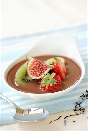 summer fruit in chocolate Stock Photo - Rights-Managed, Code: 825-02306521