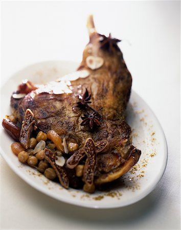 simsearch:825-02307052,k - Leg of lamb with dried figs and spices Stock Photo - Rights-Managed, Code: 825-02307052