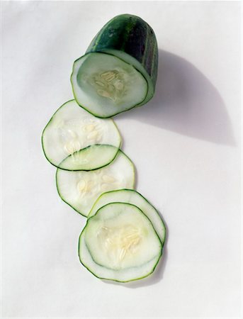 thin slices of cucumber Stock Photo - Rights-Managed, Code: 825-02307179