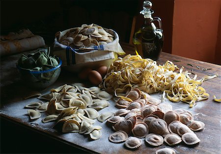 eggs on table - fresh ravioli and pasta Stock Photo - Rights-Managed, Code: 825-02307802