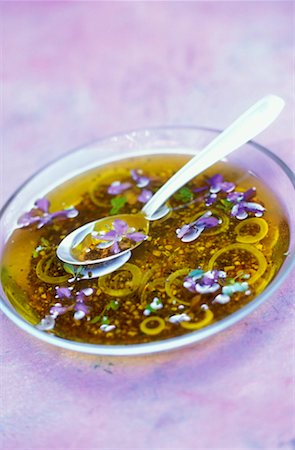 French dressing with violets Stock Photo - Rights-Managed, Code: 825-02307937
