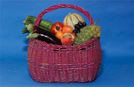 basket of fruit and vegetables Stock Photo - Rights-Managed, Code: 825-02307985