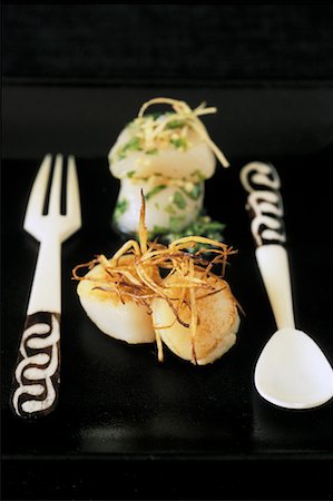 scallop chaudfroid Foto de stock - Direito Controlado, Número: 825-02307996