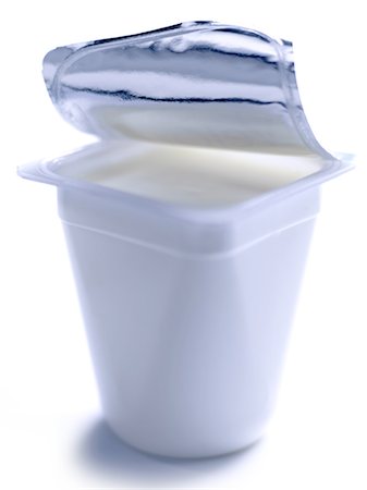 Pot of plain yoghurt Fotografie stock - Rights-Managed, Codice: 825-02308567