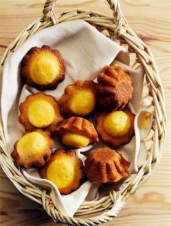Basket of madeleines Stock Photo - Rights-Managed, Code: 825-02302739