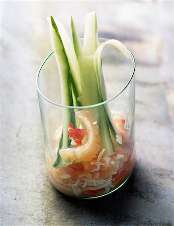 Crab meat and cucumber salad Stock Photo - Rights-Managed, Code: 825-02303011