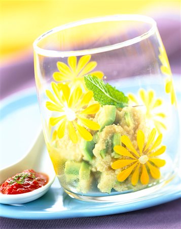 semolina salad with diced avocado Stock Photo - Rights-Managed, Code: 825-02303115
