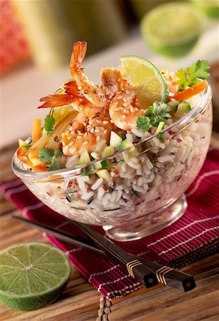 simsearch:825-02304010,k - wholegrain rice and prawns with sesame seeds Stock Photo - Rights-Managed, Code: 825-02303433