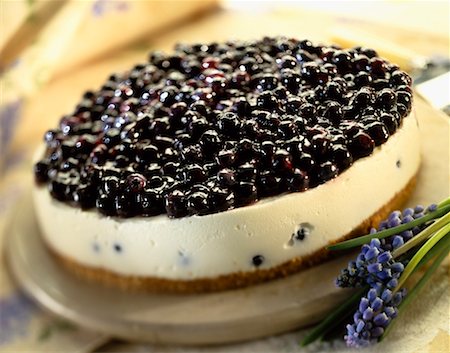 fromage blanc - blueberry cheesecake Stock Photo - Rights-Managed, Code: 825-02303520