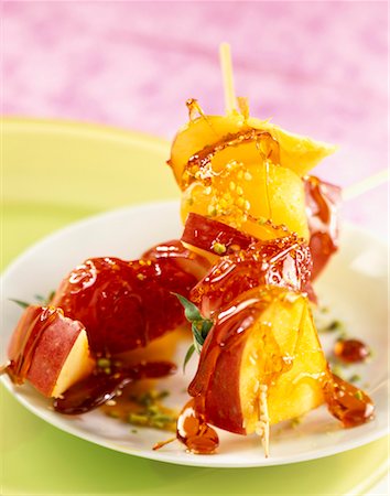 toffee fruit skewers Stock Photo - Rights-Managed, Code: 825-02303628