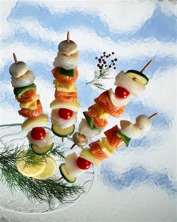 simsearch:825-03627521,k - Brochettes de poisson Photographie de stock - Rights-Managed, Code: 825-02303721