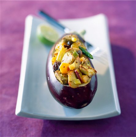 simsearch:825-02303718,k - Agneau en dés et aubergines épicées Photographie de stock - Rights-Managed, Code: 825-03627052