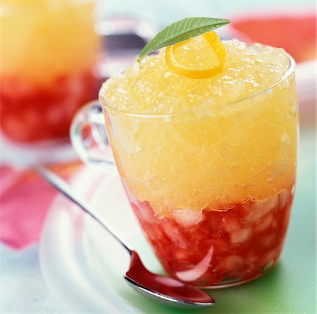 strawberry cup - Mixed strawberries and citrus fruit jelly Stock Photo - Rights-Managed, Code: 825-03627378