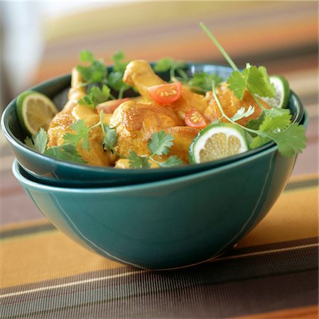 simsearch:825-05989579,k - Curried chicken with lime Stock Photo - Rights-Managed, Code: 825-03627402