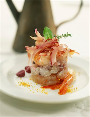 fish with olive oil - Esqueixada,Catalana cod salad Stock Photo - Rights-Managed, Code: 825-03627889