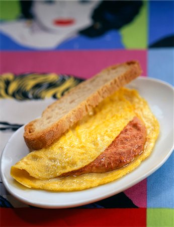Omelette with vegetable Sobresada Stock Photo - Rights-Managed, Code: 825-03627894
